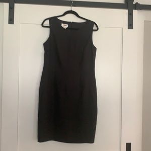 100% Irish linen, black sheath dress